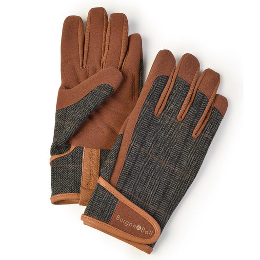 Burgon & Ball - Dig The Glove - Tweed Gents Gardening Gloves Medium | Snape & Sons