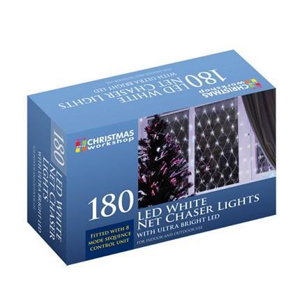 Christmas Workshop - LED Net x180 6'x4' White Mains LED Fairy Lights | Snape & Sons