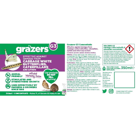 Grazers G3 Caterpillar Aphid Concentrate 350ml Insect Control | Snape & Sons