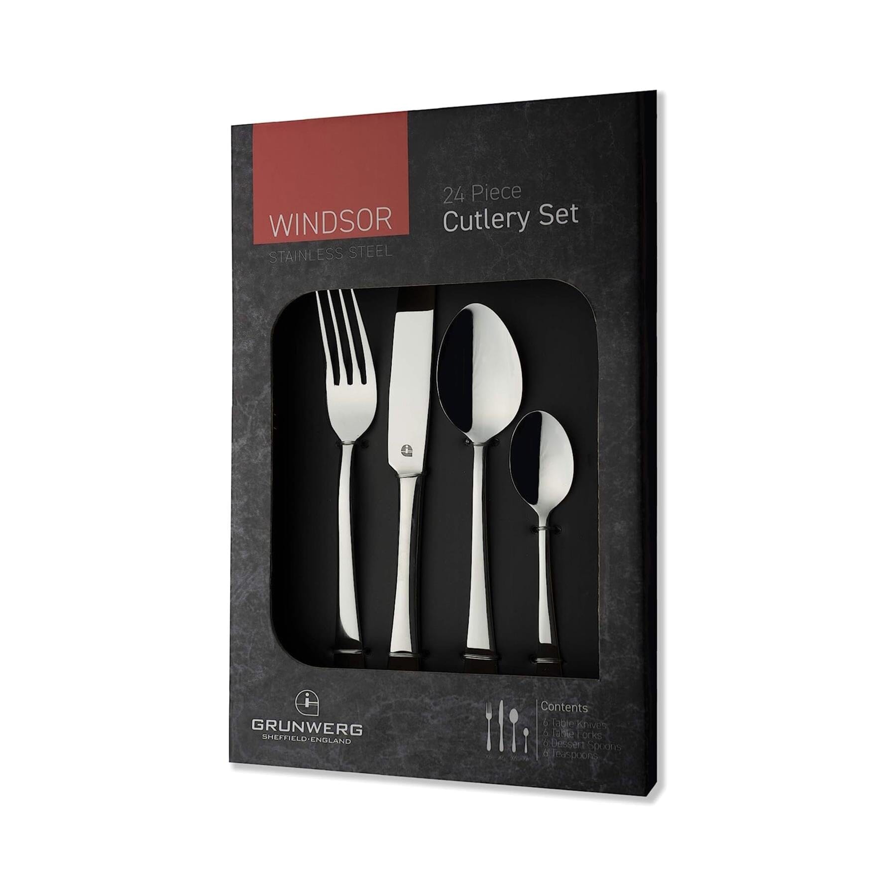 Windsor 24 Piece Boxed Cutlery Set Snape & Sons