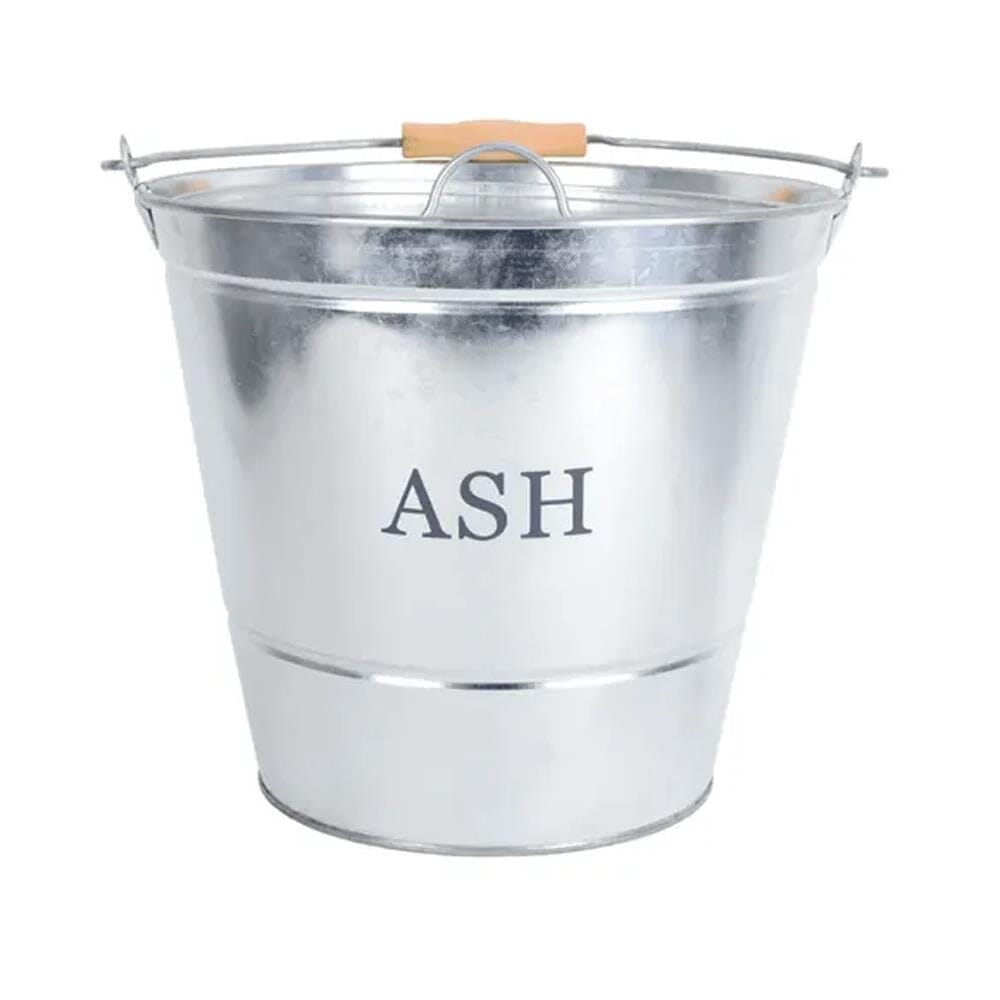 Manor - Galvanised Ash Bucket with Lid Ash Buckets | Snape & Sons