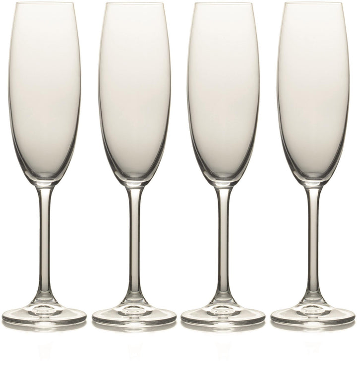 Mikasa - Julie Crystal Champagne Flutes Wine Glasses | Snape & Sons