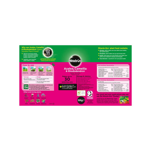Miracle Gro - Soluble Ericaceous Feed 500g Plant Feed | Snape & Sons