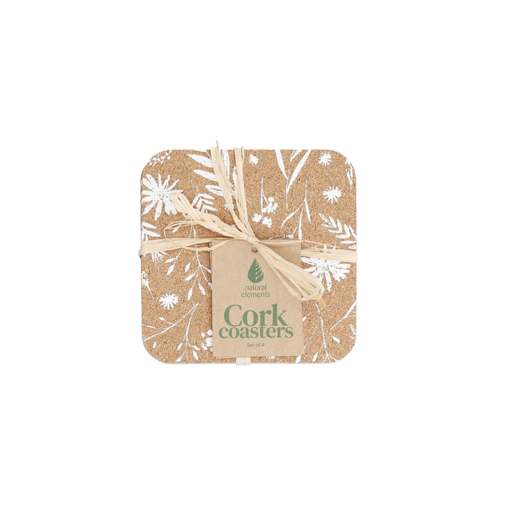 Natural Elements - Elements Cork Coasters 4 Pack Placemats | Snape & Sons