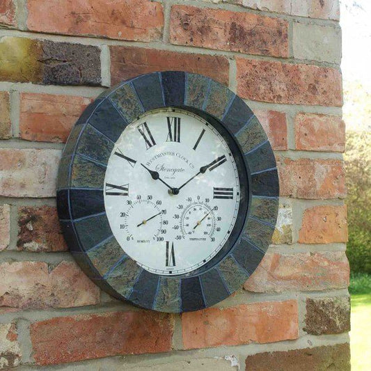 Outside In Design - Stonegate 14in Outdoor Wall Clock Wall Clocks | Snape & Sons