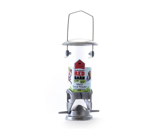 Red Barn - Metal Economy Seed Feeder Seed Feeders | Snape & Sons