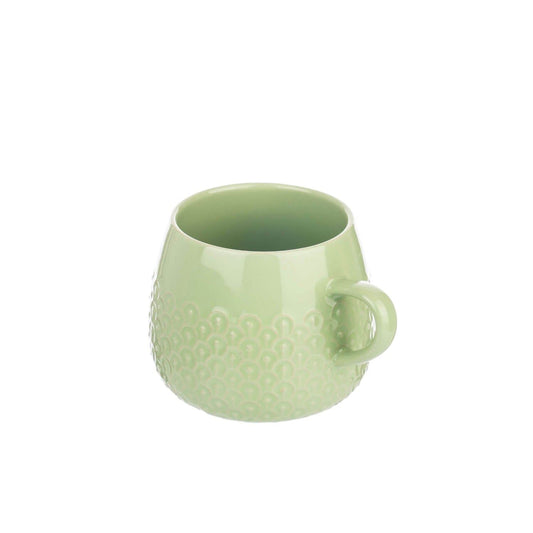 Siip Drinkware - Sage Embossed Stoneware Mug 400ml Cups & Mugs | Snape & Sons