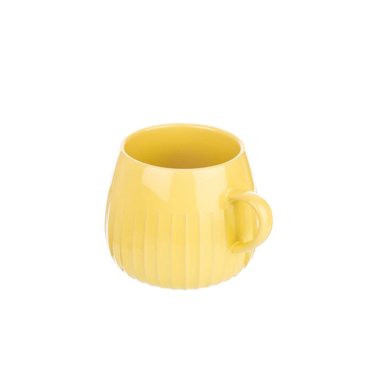 Yellow Embossed Stoneware Mug 300ml
