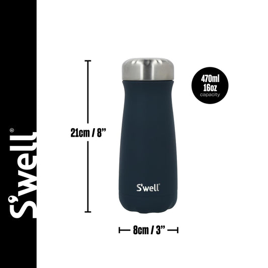 S'well Traveler Water Bottle 470ml Azurite Drinks Bottles | Snape & Sons