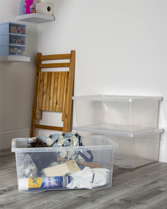 Whatmore - Crystal Storage Box 45L Clear Storage Boxes | Snape & Sons