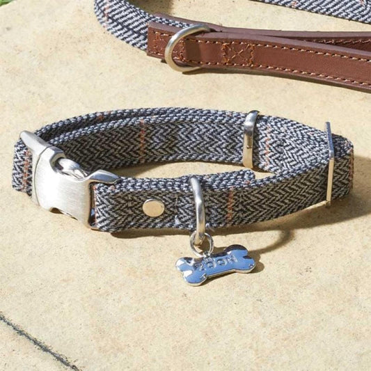 Walkabout Country Dog Collar Medium Slate