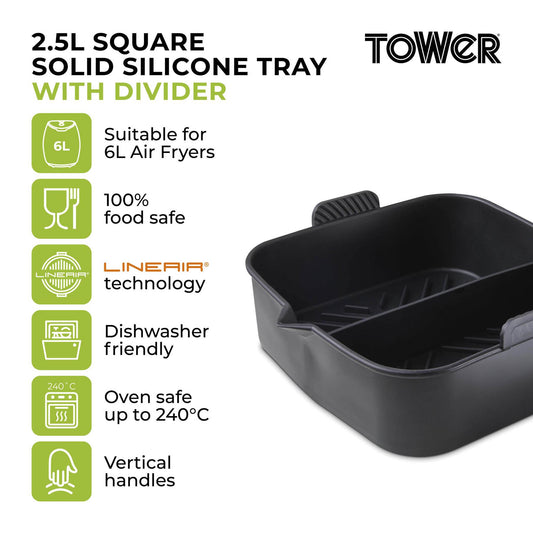 Square Divided LineAir Silicone Air Fryer Liner