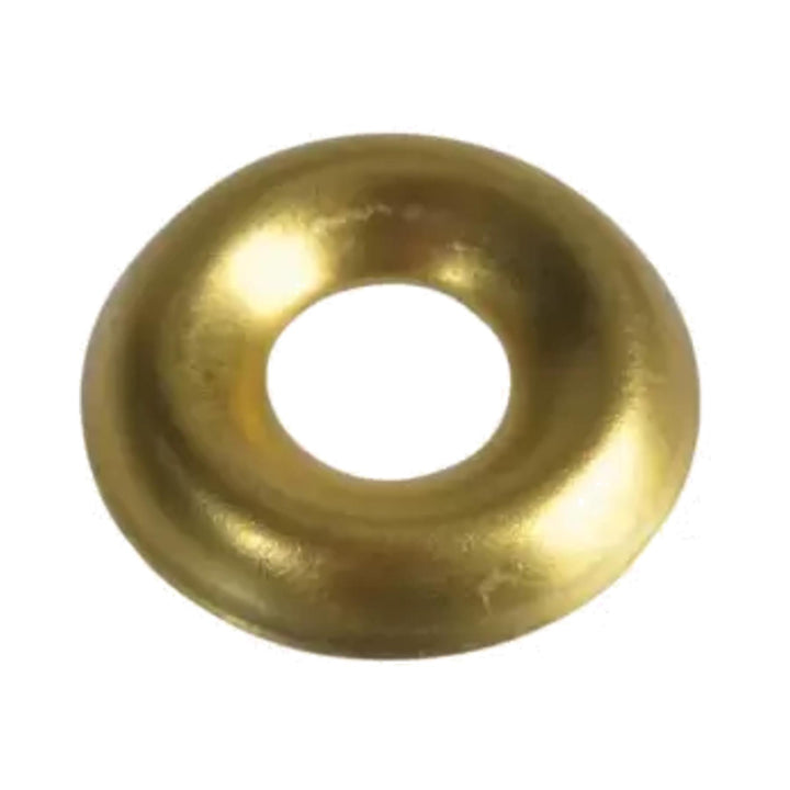 No.6 Screw Cup Washers Brass Plated x15 Pack