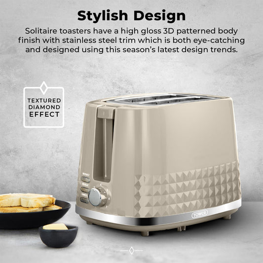 Solitaire Latte 2 Slice Toaster
