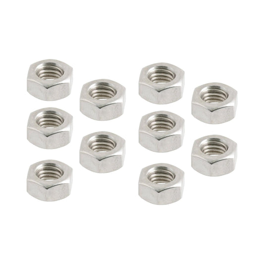 Whitworth Hex Nuts 3/16in x10 Pack