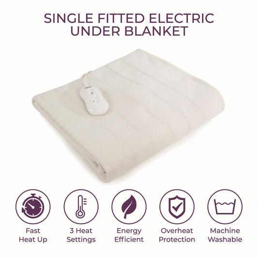 Fitted Electric Blanket with Skirt Single