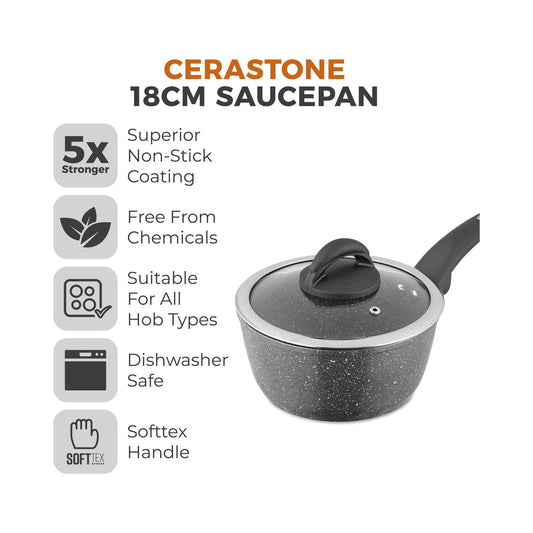 Cerastone Forged Saucepan 18cm