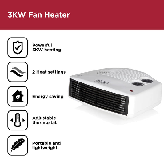 Flat 3kW Fan Heater