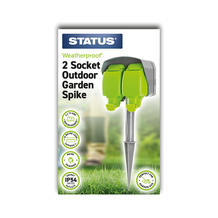 Waterproof 2 Way Outdoor Garden Spike Socket