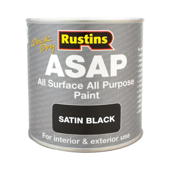 All Surface All Purpose Satin Black Paint 500ml