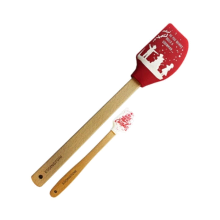 Snowy Christmas Silicone Spatulas Twin Pack