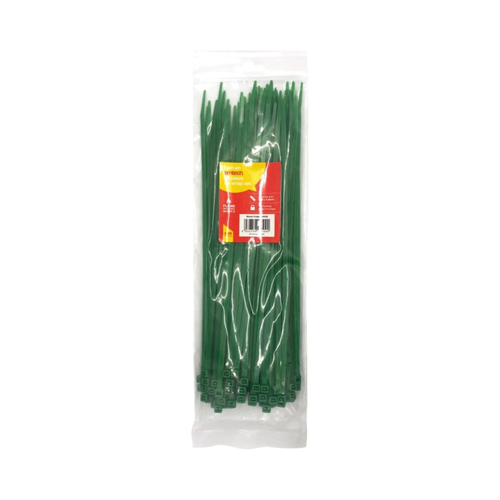 300mm Green Zip Cable Ties x60 Pack