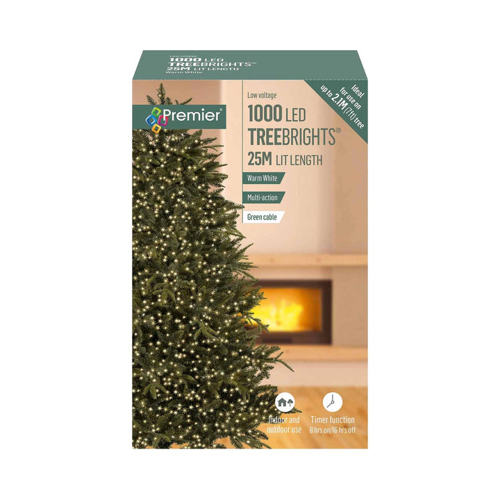 TreeBrights 1000 LED Warm White Multi-Action Lights