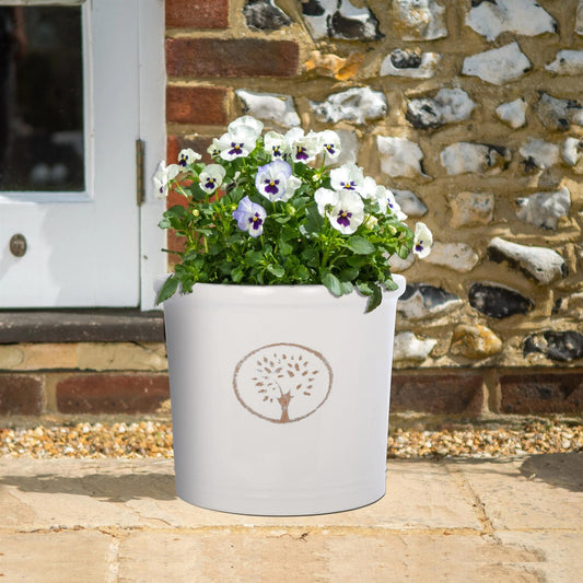 Cotswold Off White Cylinder Planter 40cm