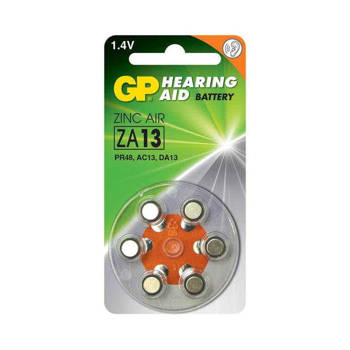 E13 Orange Hearing Aid Battery x6 Pack