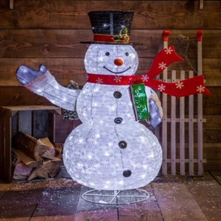 Pop-Up 120 LED Illuminated Twinkling Snowman