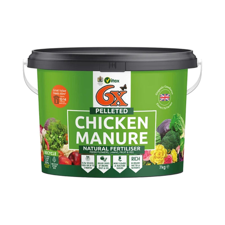 6X Pelleted Chicken Fertiliser 7kg