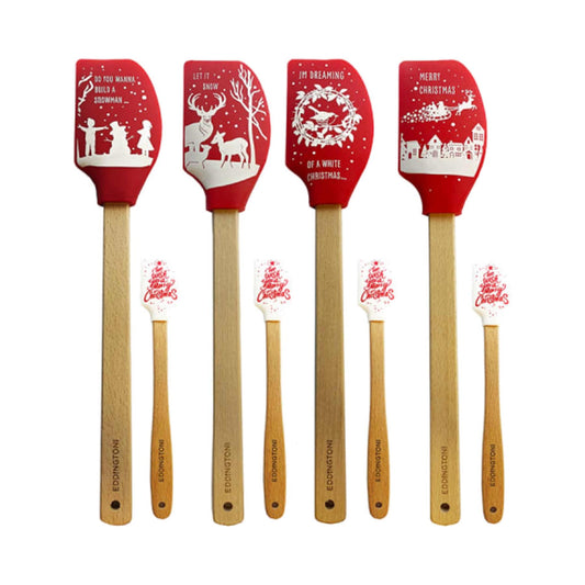 Snowy Christmas Silicone Spatulas Twin Pack