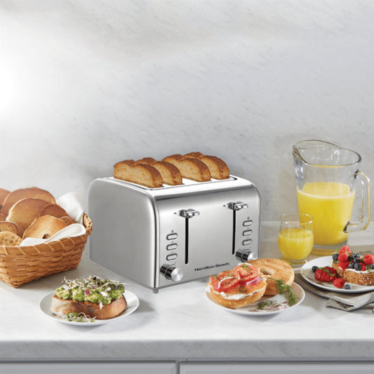 Rise 4 Slice Stainless Steel Toaster