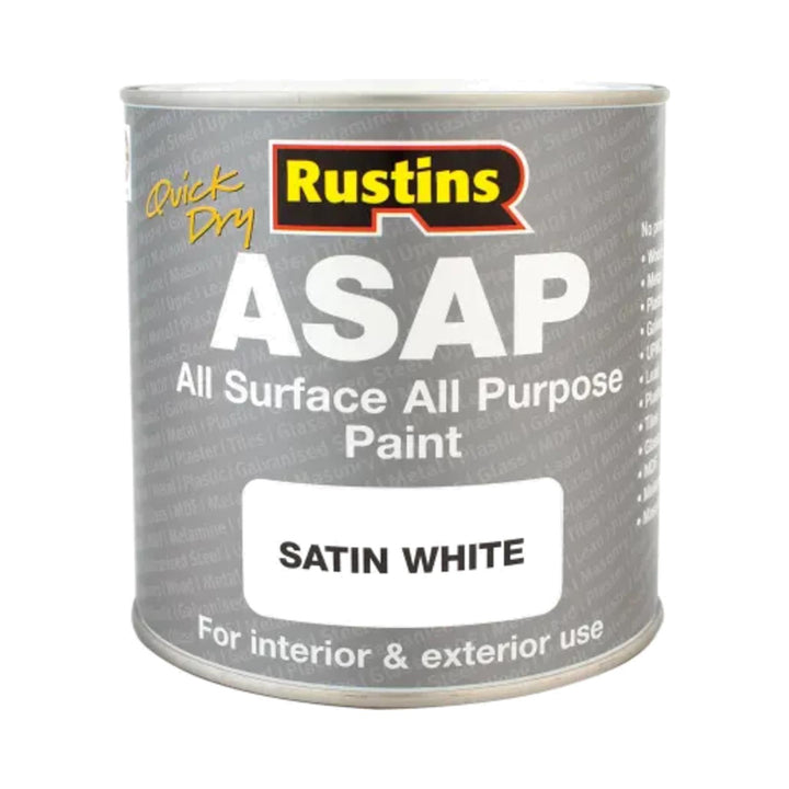 All Surface All Purpose Satin White Paint 500ml