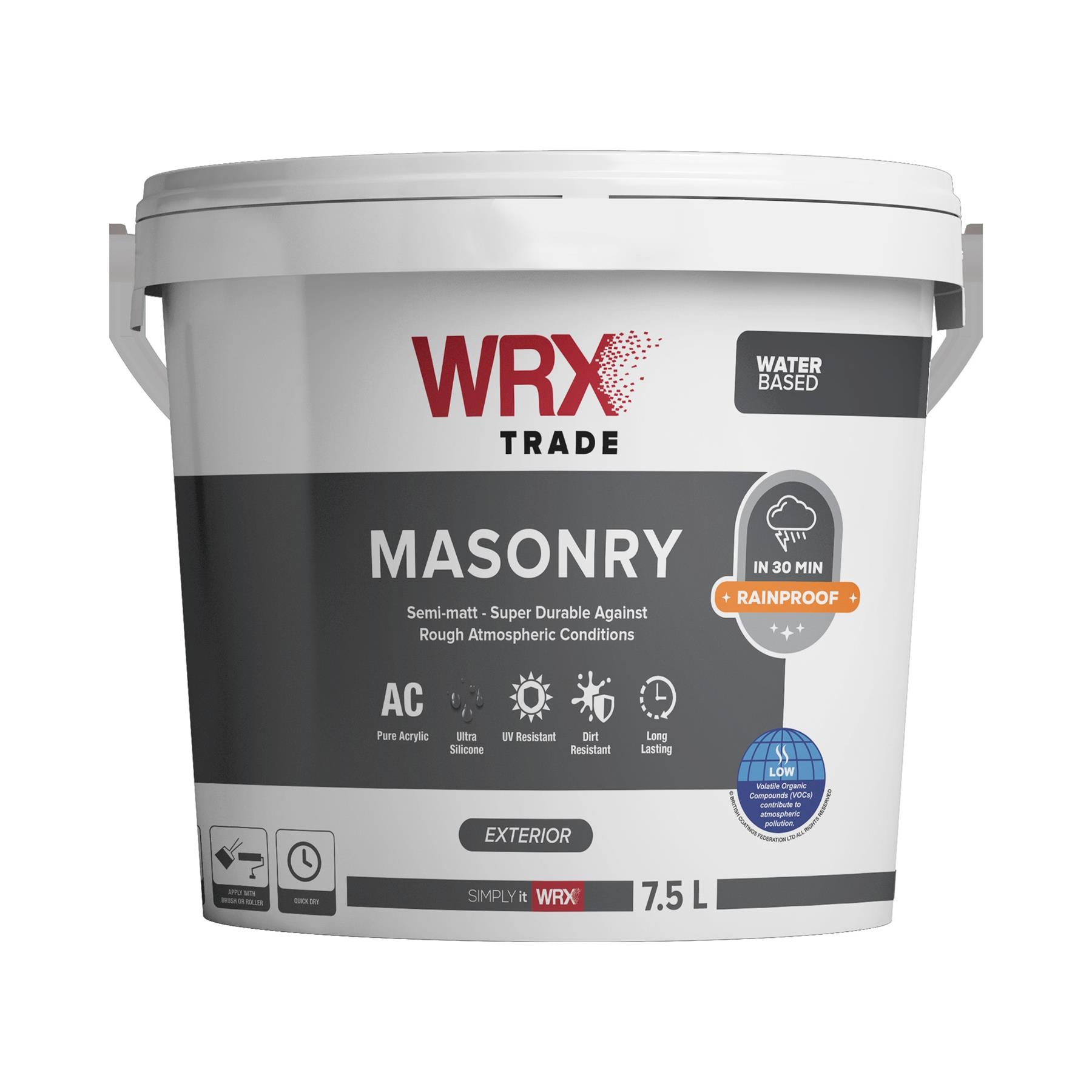 7.5L Brilliant White Self-Cleaning Masonry Paint