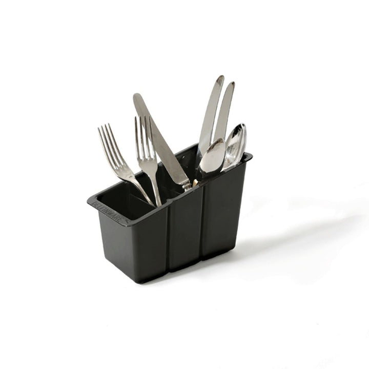 Plastic Cutlery Draining Basket Black