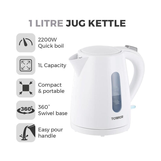 1L Compact Cordless Kettle