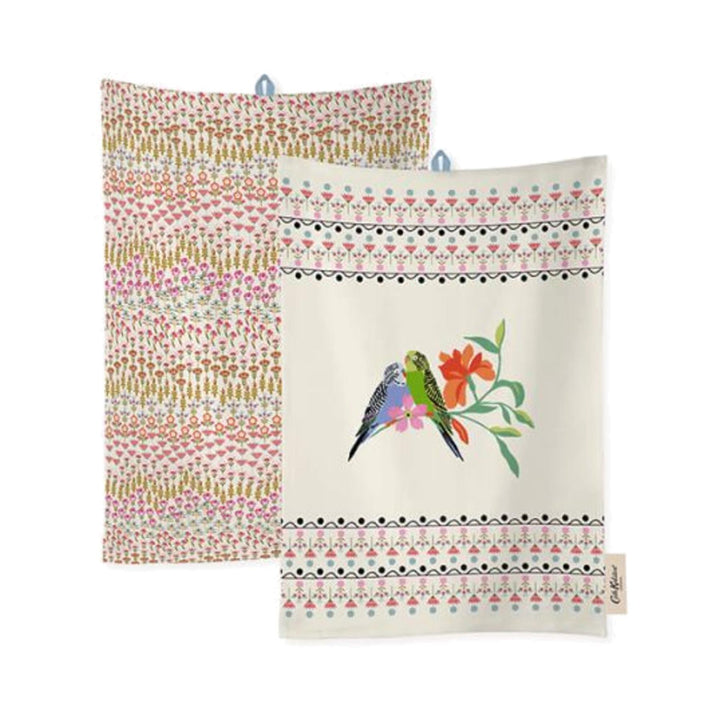 Painted Table Tea Towel Twin Pack Cotton