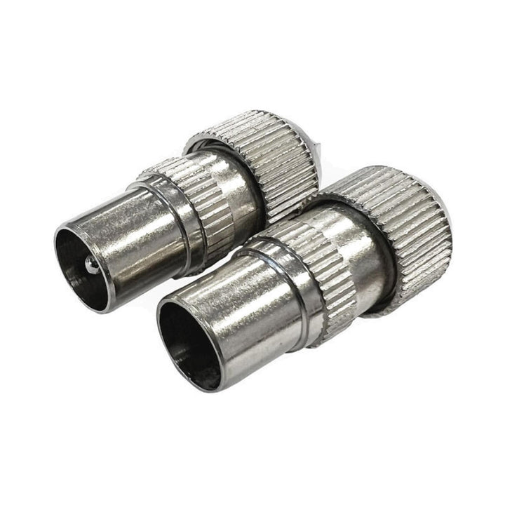Male Coaxial End Plugs Twin Pack