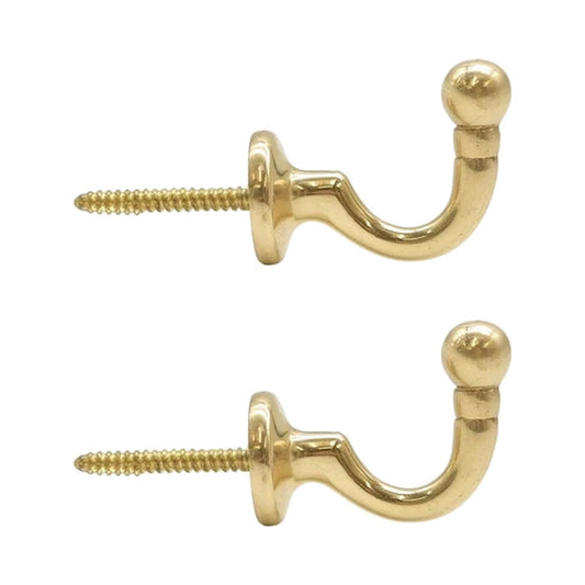 Curtain Tie Backs Brass Small x2 Pack