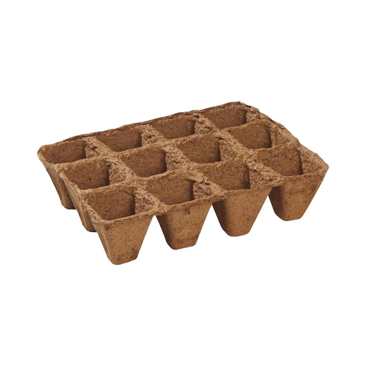12 Cell Peat Free Fibre Pot Trays x3 Pack