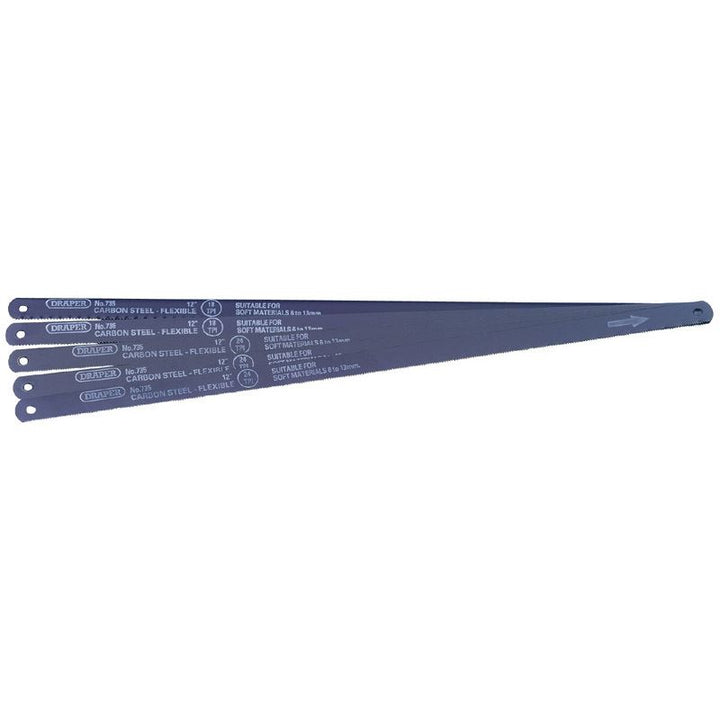 300mm Carbon Steel Hacksaw Blades (Pack of 5)