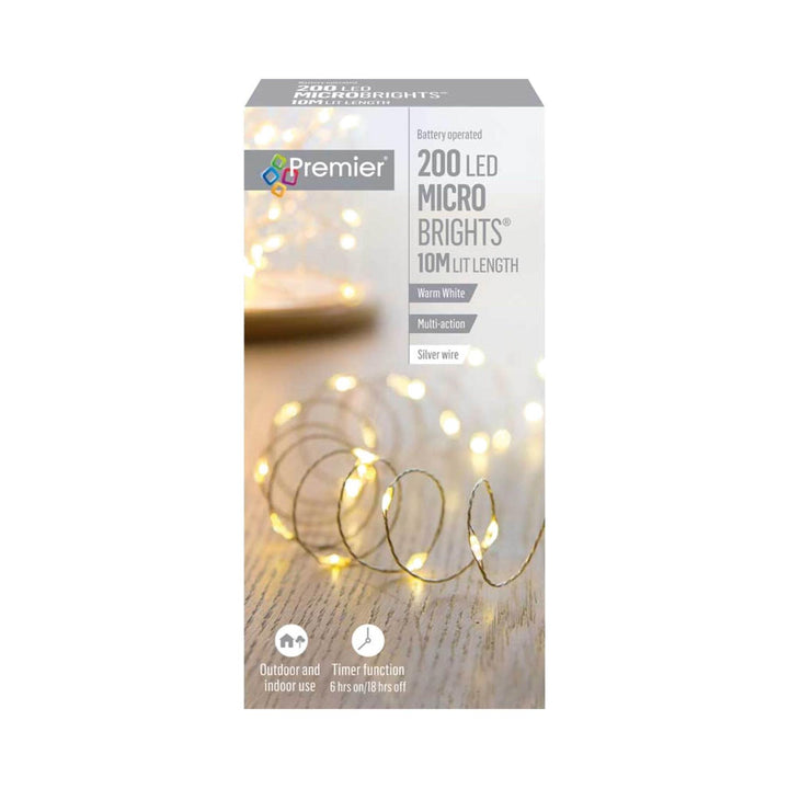 MicroBrights 200 LED Warm White Lights
