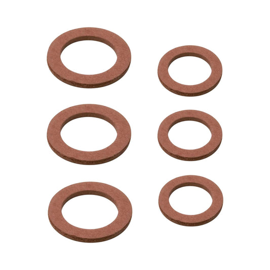 Assorted Fibre Washers x6 Pack