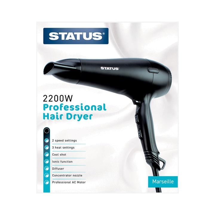Marseille 2200W Professional Hair Dryer with Diffuser