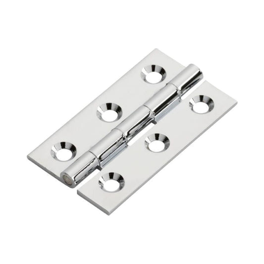 Polished Steel Butt Hinges Twin Pack
