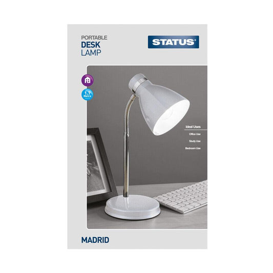 Madrid Silver Desk Lamp