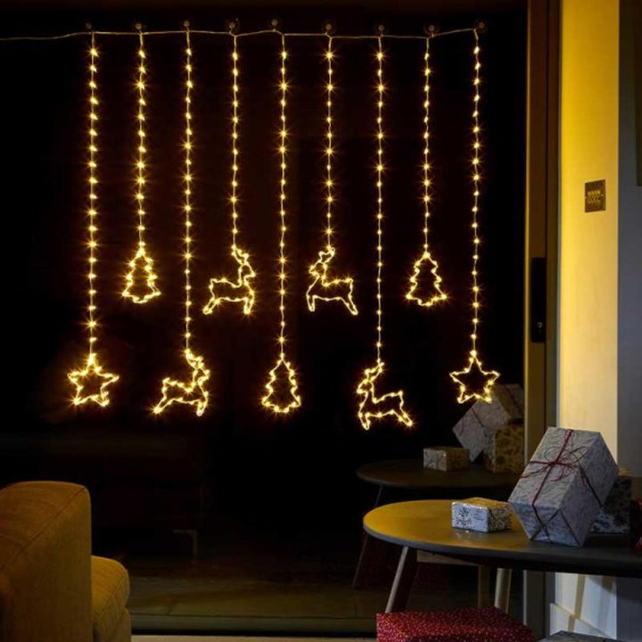 327 LED Festive Curtain Warm White