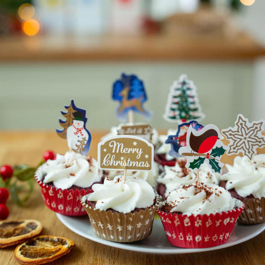 Christmas Let it Snow Cupcake Set
