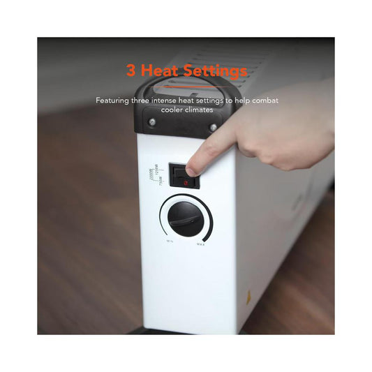 2kW White Convection Heater